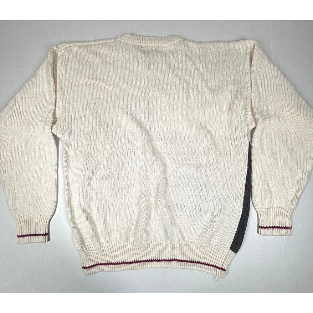VTG 80s Par Four Sweater Mens Large Color Block Knit‎ Pullover Casual Cosby EUC